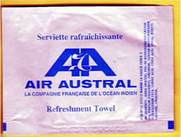 Serviette Rafraîchissante " AIR AUSTRAL "_D316 - Sonstige & Ohne Zuordnung