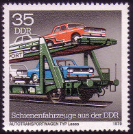 2417 Schienenfahrzeuge 35 Pf Autotransportwagen Typ Laaes ** - Neufs