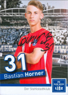 Autogrammkarte AK FC Blau-Weiß Linz Bastian Horner 17-18 SK VÖEST BW Blaue Elf Spallerhof Donau Fußball SC Marchtrenk - Handtekening