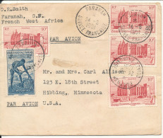 Afrique Occidentale Francaise Cover Sent Air Mail To USA Guinee Francaise 24-6-1951 - Brieven En Documenten