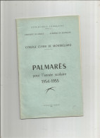 COLLEGE CUVIER DE MONTBELIARD , PALMARES POUR L ANNEE SCOLAIRE 1954 /1955 - Diplome Und Schulzeugnisse