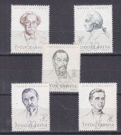 Yougoslavie - Yvert 736 / 40 ** - Pöetes - Astronome - écrivains - Compositeur - Valeur 32,50 Euros - Unused Stamps