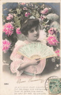 Mode * Carte Photo 1906 * Femme Et éventail * Range - Mode