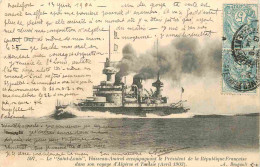 Bateaux - Guerre - Le Saint Louis - Vaisseau Amiral Accompagnant Le Président De La République Française Dans Son Voyage - Guerra