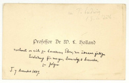 Germanistik Wilhelm Ludwig Holland (1822-1891) Autograph Philologe Tübingen 1887 - Uitvinders En Wetenschappers