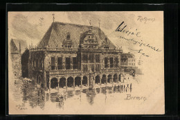 Künstler-AK Bremen, Rathaus  - Bremen