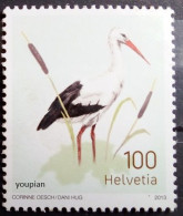 Switzerland 2013, Restoration Of The White Stork In Switzerland, MNH Single Stamp - Ongebruikt