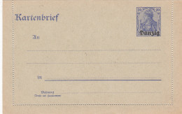 Deutsches Reich Danzig Kartenbrief 1920 - Covers & Documents