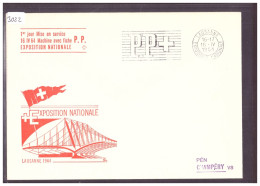 LAUSANNE EXPO NATIONALE - 1er JOUR MISE EN SERVICE DE LA MACHINE AVEC FICHE P.P. 16.IV.1964 - Affrancature Meccaniche