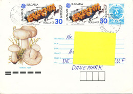 Bulgaria Uprated Postal Stationery Cover Sent To Denmark 25-11-1991 - Briefe