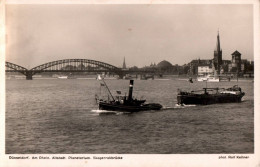 H1563 - Düsseldorf Schlepper Schleppkahn Skagerrakbrücke - Foto Rolf Kellner - Rimorchiatori