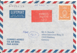 Sri Lanka Express Air Mail Cover Sent To Germany 1996 - Guatemala