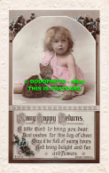 R475656 Child And Cat. Ellis And Walery. Many Happy Returns. A Little Card To Br - Monde