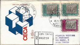 Fdc Venetia: CECA 1971 Raccomandata, Annullo  Filatelico Roma - FDC