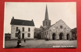 03 - ALLIER - DOMERAT - CPSM  CARTE PHOTO - EGLISE / POSTE -  Ed ???? - - Autres & Non Classés