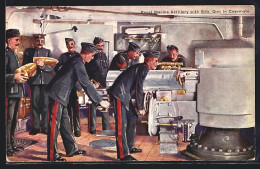 Artist's Pc Kriegsschiff, Royal Marine Artillery With 6-in Gun In Casemate  - Guerra