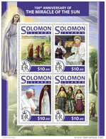 SOLOMON ISLANDS 2017 ** Miracle Of The Sun Sonnenwunder Fatima Miracle Du Soleil M/S - OFFICIAL ISSUE - DH1724 - Christendom