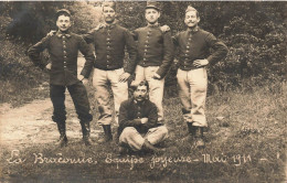 CARTE PHOTO - La Braxonne - Equipe Joyeuse - Mai 1911 - Soldats - Animé - Carte Postale Ancienne - Fotografía