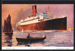 Künstler-AK Passagierschiff R.M.S. Lancastria, Cunard Line  - Paquebots