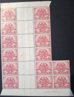 1946 2 1/2d Scarlet SG 213 BW 236 Gutter Sheet 14 Stamps - Mint Stamps