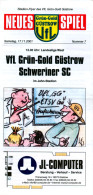 Fußball-Programm PRG VfL Grün-Gold Güstrow Vs Schweriner SC 17. 11. 2001 Eintracht Dynamo 1. FSV Mecklenburg-Vorpommern - Programs