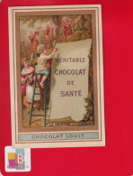 Chocolaat LOUIT Jolie Chromo Thème Composition Affiche Le Peintre Peinture échelle Humour Marmiton Pot Confiture - Louit