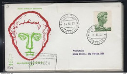 Italia FDC Venetia 1969 San Giorgio 500  Viaggiata Racc. Per L'Italia 875 - FDC