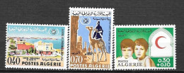 1967 - 444 à 446**MNH - Année Internationale Du Tourisme, Croissant Rouge - Argelia (1962-...)