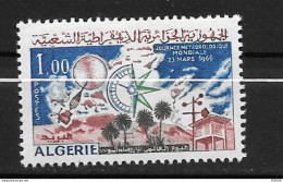 1966 - 421*MH - Journée Météorologique Mondiale - Algérie (1962-...)