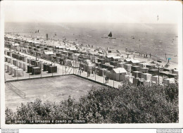 Am234 Cartolina Grado La Spiaggia E Campo Di Tennis Provincia Di Gorizia - Gorizia