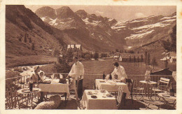 65 GAVARNIE VUE PRISE DE LA TERRASSE DU RESTAURANT DU POINT DE VUE DE LA CASCADE - Gavarnie