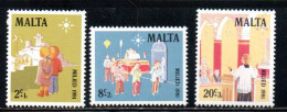 MALTA 1981 CHRISTMAS NATALE NOEL WEIHNACHTEN NAVIDAD NATAL COMPLETE SET SERIE COMPLETA MNH - Malte