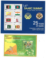 BHOUTAN. N°`1856-63 & BF 462 De 2010. Drapeaux/SAARC. - Stamps