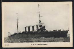 Pc HMS Nottingham In Voller Fahrt  - Guerre