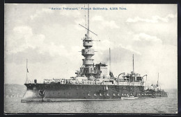 CPA Französische Marine, Battleship Amiral Tréhouart  - Guerre