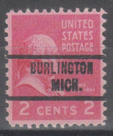 USA Precancel Vorausentwertungen Preo Locals Michigan, Burlington 734 - Precancels