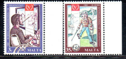 MALTA 1981 INTERNATIONAL YEAR OF DISABLED ANNO INTERNAZIONALE DEL DISABILE COMPLETE SET SERIE COMPLETA MNH - Malta