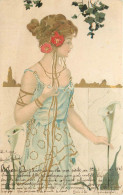 FEMME STYLE ART NOUVEAU - Carte Illustrée. - Frauen