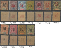 SAINT PIERRE ET MIQUELON - Yv #94 TO Yv #97  AND Yv #99 TO Yv #103 ( ** / MNH) - Yv. #98 AND Yv #104 (*/MH) - 1912 - Nuovi