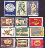 CYPRUS 1976 Cypriot Treasures  Definitive Set  MNH Vl. 266 / 277 - Nuevos