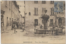 D 83 BRIGNOLES. PLACE JEAN RAYNAUD CARTE ECRITE - Brignoles