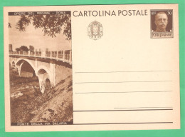 REGNO D'ITALIA 1932 CARTOLINA POSTALE VEIII OPERE DEL REGIME ROMA PONTE VIA SALARIA 30 C Bruno (FILAGRANO C72-18) NUOVA - Stamped Stationery