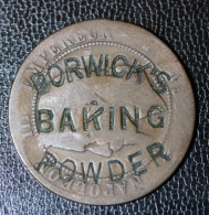 Jeton De Nécessité Publicitaire Britannique Contremarque Sur 10c Napoléon III "Borwick's Baking Powder" - Noodgeld