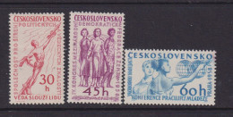 CZECHOSLOVAKIA  - 1958 Cultural Events Set  Never Hinged Mint - Unused Stamps