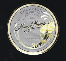 Etiquette Champagne Brut  Grand Cru Blanc De Blancs Marcel Moineaux Chouilly  Marne 51 " Rose" - Champagne