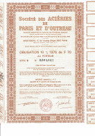 62-ACIERIES DE PARIS ET D'OUTREAU. Obligation 1976 - Otros & Sin Clasificación