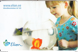 ESTONIA(chip) - Girl With Aquarium, Elion Telecard 50 Kr, Tirage 72000, 11/04, Used - Estonie