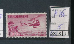 ST. MARINO SASSONE A138 MNH - Airmail