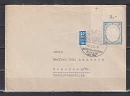 Bund Schiller MiNo. 210 Ecke Feld 1 Mit Passerkreuz Auf Vor-FDC Passau 8.5.55 - Covers & Documents