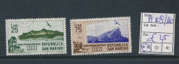 ST. MARINO SASSONE A109/110 MNH - Poste Aérienne